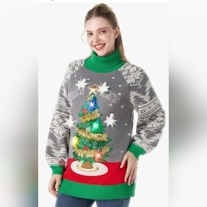 NIB JOYIN Ugly Christmas Light Up Sweater for Women​